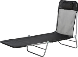 Outsunny Ligstoel liggen ligbank voor buiten stoel relax lounger lounger voor in het bad tweebenig 4 kleuren AU-1107-FQU8