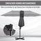 Outsunny Parasol met zwengel dubbele parasol tuinparasol zonwering metaal 84D-085