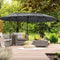 Outsunny Parasol met zwengel dubbele parasol tuinparasol zonwering metaal 84D-085