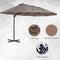 Outsunny Parasol met zwengel dubbele parasol tuinparasol zonwering metaal 84D-085