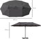 Outsunny Parasol met zwengel dubbele parasol tuinparasol zonwering metaal 84D-085