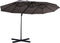 Outsunny Parasol met zwengel dubbele parasol tuinparasol zonwering metaal 84D-085