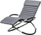 Outsunny Schommelstoel ergonomische tuinstoel schommelende ligstoel Texteline bolvormig grijs 84A-159