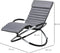 Outsunny Schommelstoel ergonomische tuinstoel schommelende ligstoel Texteline bolvormig grijs 84A-159