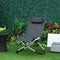 Outsunny Schommelstoel ergonomische tuinstoel schommelende ligstoel Texteline bolvormig grijs 84A-159