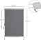 Outsunny Verticale luifel aluminium balkonluifel met handslinger 140 x 250 cm 830-262