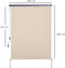 Outsunny Verticale luifel aluminium balkonzonwering met handslinger crèmewit 140 x 200 cm 830-235V01