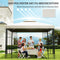 Outsunny Vervangend dak voor metalen tuinpaviljoen paviljoen partytent tuintent 3x3 / 3x4m 100110-053CW