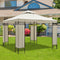 Outsunny Vervangend dak voor metalen tuinpaviljoen paviljoen partytent tuintent 3x3 / 3x4m 100110-053CW