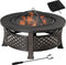 Outsunny vuurschaal met 2 in 1 functie kan ook gebruikt worden als barbecue