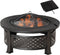 Outsunny vuurschaal met 2 in 1 functie kan ook gebruikt worden als barbecue