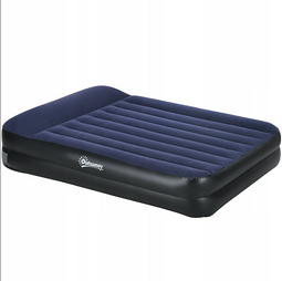 Outsunny Zelfopblazende mat A20-368V90DB - 152 cm x 203 cm x 46 cm - Blauw