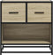 vidaXL - Nachtkastje - 60x31x60 - cm - bewerkt - hout - en - metaal - sonoma - eiken