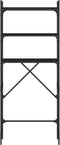 vidaXL - Wasmachinerek - 67x25x163 - cm - bewerkt - hout - zwart