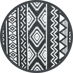 vidaXL - Buitenkleed - ARAKIL - Ø120 - cm - polypropeen - zwart