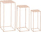 Mica Decorations Bijzettafel Quinty - 30x30x70 cm - Ijzer - Licht Roze - Set van 3