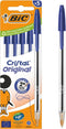 Balpen bic cristal m 5st blauw