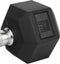 Orange Gym Hex Dumbbell - 16KG - hexagon uiteinden - zwart