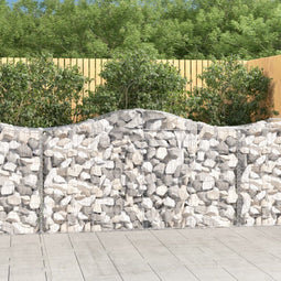 vidaXL - Schanskorven - 2 - st - gewelfd - 200x50x100/120 - cm - ijzer