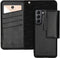 Selencia Hoesje Geschikt voor Samsung Galaxy S21 Plus Hoesje Met Pasjeshouder - Selencia Llyr 2-in-1 Uitneembare Slang Bookcase - Zwart