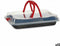 Taartplateau Met Deksel Zwart Rood Ijzer 36,5 X 24 X 7,5 Cm (12 Stuks)