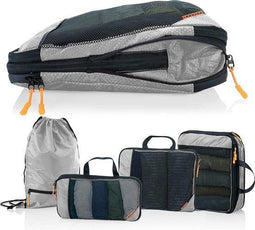 Packing Cubes Compressie - Reisorganizer 3-delig - Gerecycled polyester - Grijs (4-delige set)
