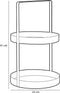 Mica Decorations Etagère - 2-Laags - H41 x Ø25 cm - Goud