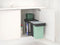 Brabantia Sort & Go Inbouw Prullenbak - 2 x 15 liter - Uittrekbaar - Jade Green en Dark Grey (2 stuks)
