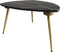 HSM Collection Salontafel Marseille - 90x60x36 cm - Zwart/goud - Marmer/metaal