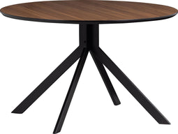 WOOOD Bruno Eettafel Rond - Walnoot - 75xØ120