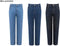 Milanoro - Jeansbroek - Comfortabel straight fit - Zwartblauw - W38 - L30