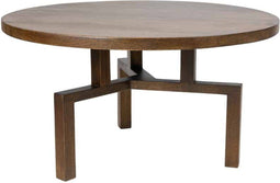 Liviza Salontafel Trape - Mangohout - Rond Bruin - 40 cm , 75 cm , 75 cm