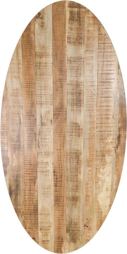 Ovaal tafelblad - 200x100 cm - massief mangohout