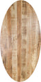 Ovaal tafelblad - 200x100 cm - massief mangohout