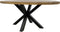 Ovaal tafelblad Portland - 200x100x5 cm - Naturel/bruin - Mangohout