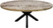 Ovaal tafelblad Portland - 200x100x5 cm - Naturel/bruin - Mangohout