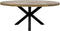 Ovaal tafelblad Portland - 200x100x5 cm - Naturel/bruin - Mangohout