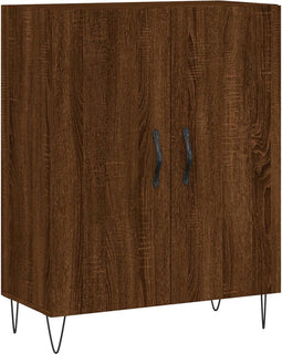vidaXL - Dressoir - 69,5x34x90 - cm - bewerkt - hout - bruin - eikenkleur