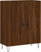 vidaXL - Dressoir - 69,5x34x90 - cm - bewerkt - hout - bruin - eikenkleur