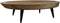 Ovale bijzetteafel - 120x80x28 - Naturel/zwart - Munggur/metaal