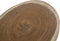 Ovale bijzetteafel - 120x80x28 - Naturel/zwart - Munggur/metaal