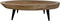 Ovale bijzetteafel - 120x80x28 - Naturel/zwart - Munggur/metaal