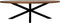 Ovale eettafel Oakland - 220x110 cm - mangohout/metaal