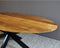 Ovale mango eettafel met verjongde rand 240x110 cm - naturel | Meubelplaats