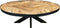 Ovale salontafel 'Square Art' mangohout 120x80 cm - Naturel