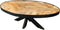 Ovale salontafel 'Square Art' mangohout 120x80 cm - Naturel