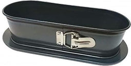 Ovale scharnierende vorm - BAUMALU - 31x12x8 cm - Koolstofstaal gecoat staal 0,8 mm - Antraciet antiaanbaklaag