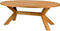 Ovale vergadertafel Ankara breed 200CM diep 115CM bladkleur Kersen Egaal