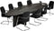 Ovale vergadertafel Chief 420x138cm in Donker Eiken