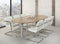 Ovale vergadertafel design T-poot Teez 240x120cm bladkleur Beuken framekleur Aluminium (RAL9006)